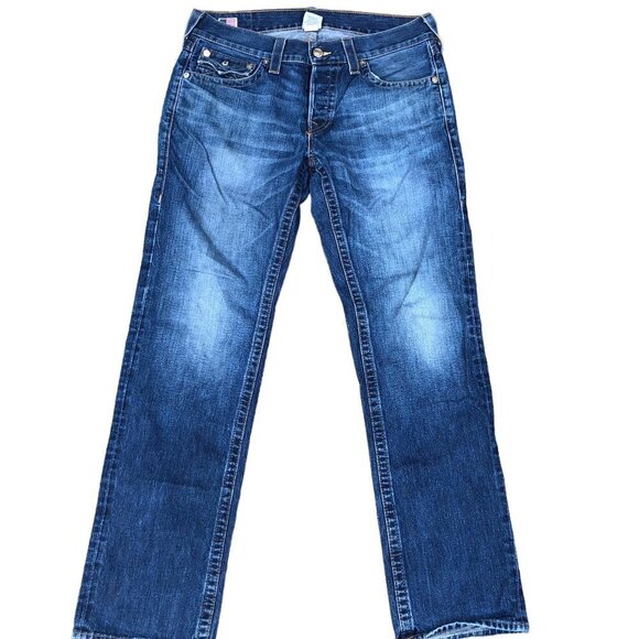 VINTAGE True Religion Jeans Size 34 BENNY Blue - Picture 7 of 8